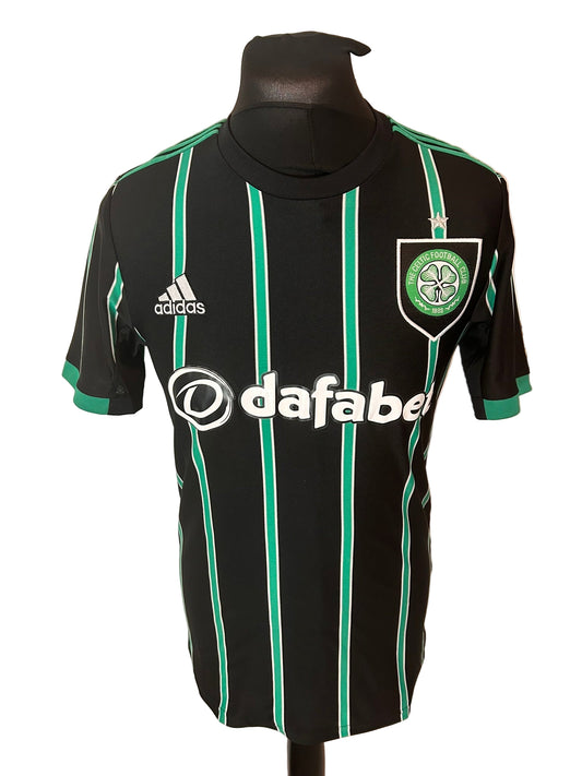 Celtic 2022-23 away football shirt, adidas, small, black, front