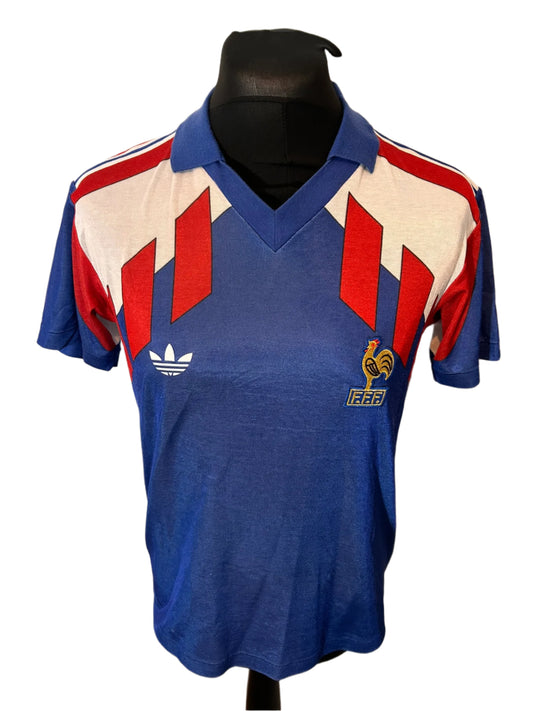 France 1990-92 Home Football Shirt Small Adidas JASPO Large