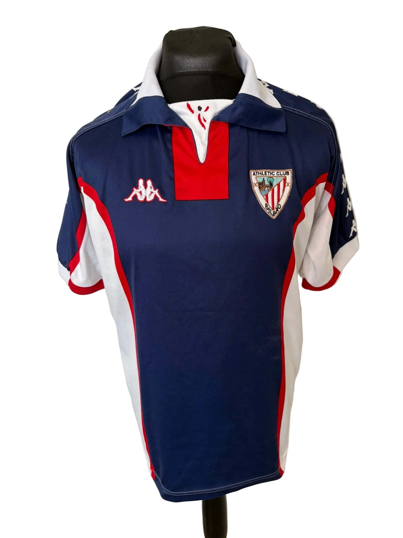 Athletic Bilbao 1998-99 away football shirt, navy, Large, Kappa, front