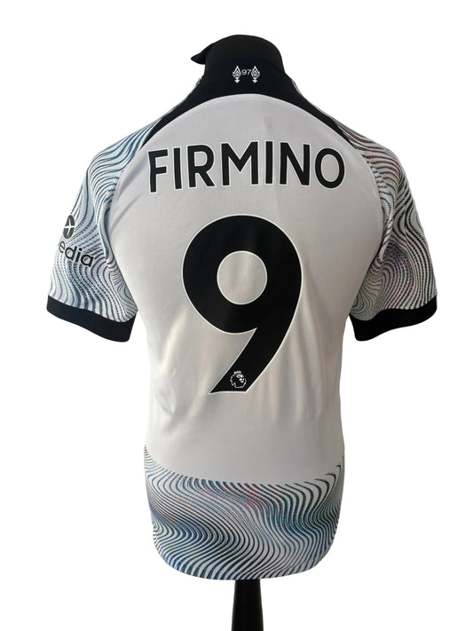 Liverpool 2022-23 away football shirt, white, small, Nike, Roberto Firmino, back
