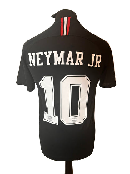 PSG, Paris Saint Germain 2018-19 third football shirt, Nike, small, black, Neymar, back