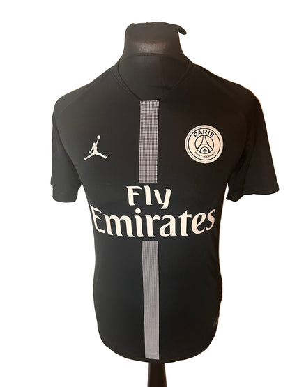 PSG, Paris Saint Germain 2018-19 third football shirt, Nike, small, black, Neymar, front