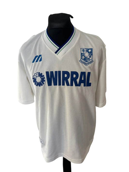 Tranmere Rovers 1997-99 home football shirt, white, Large, Mizuno, front