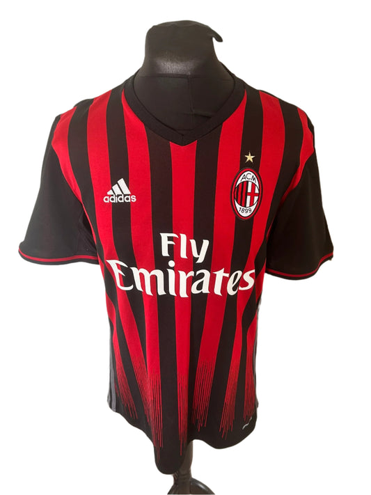 AC Milan Suso 2016-17 Home Football Shirt Large Adidas