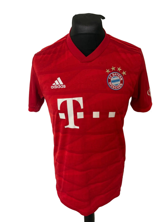 Bayern Munich 2019-20 home football shirt, red, medium, Adidas, front