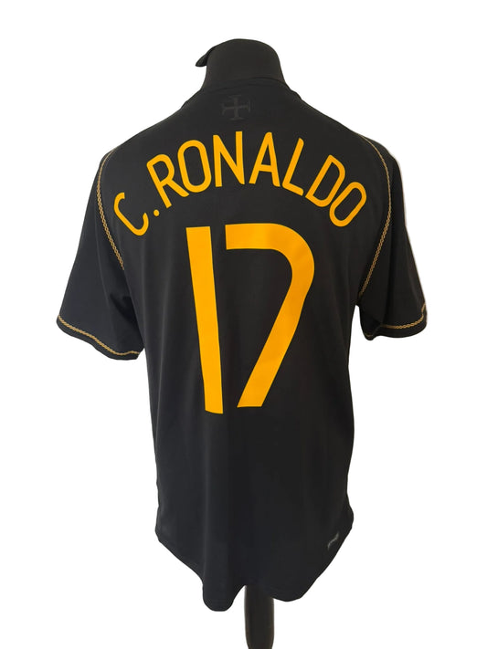 Portugal 2006-07 away football shirt, black, medium, Nike, Cristiano Ronaldo, back