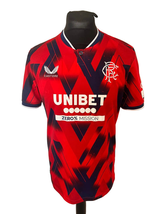 Rangers 2023-24 fourth football shirt, red, Large, Castore, front