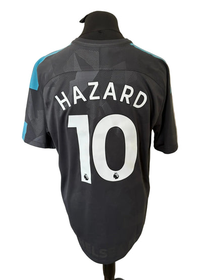 Chelsea 2017-18 third football shirt, grey, Extra Large, XL, Nike, Eden Hazard, back