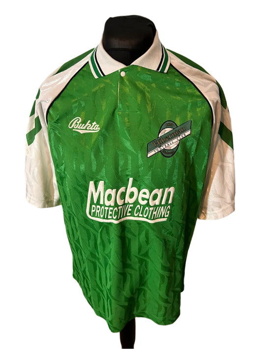 Hibernian 1992-94 Home Football Shirt Large Bukta