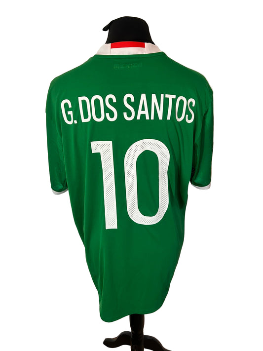 Meixco 2016-17 home football shirt, adidas, 2XL, XXL, green, Giovanni Dos Ssantos, back