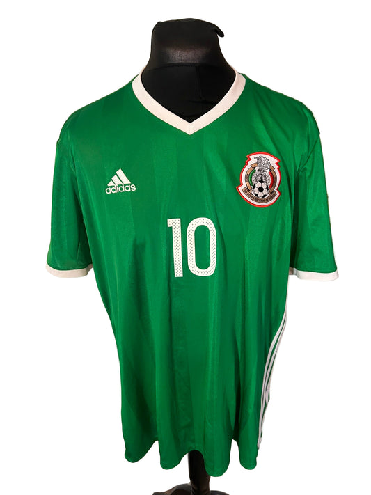 Meixco 2016-17 home football shirt, adidas, 2XL, XXL, green, Giovanni Dos Ssantos, front