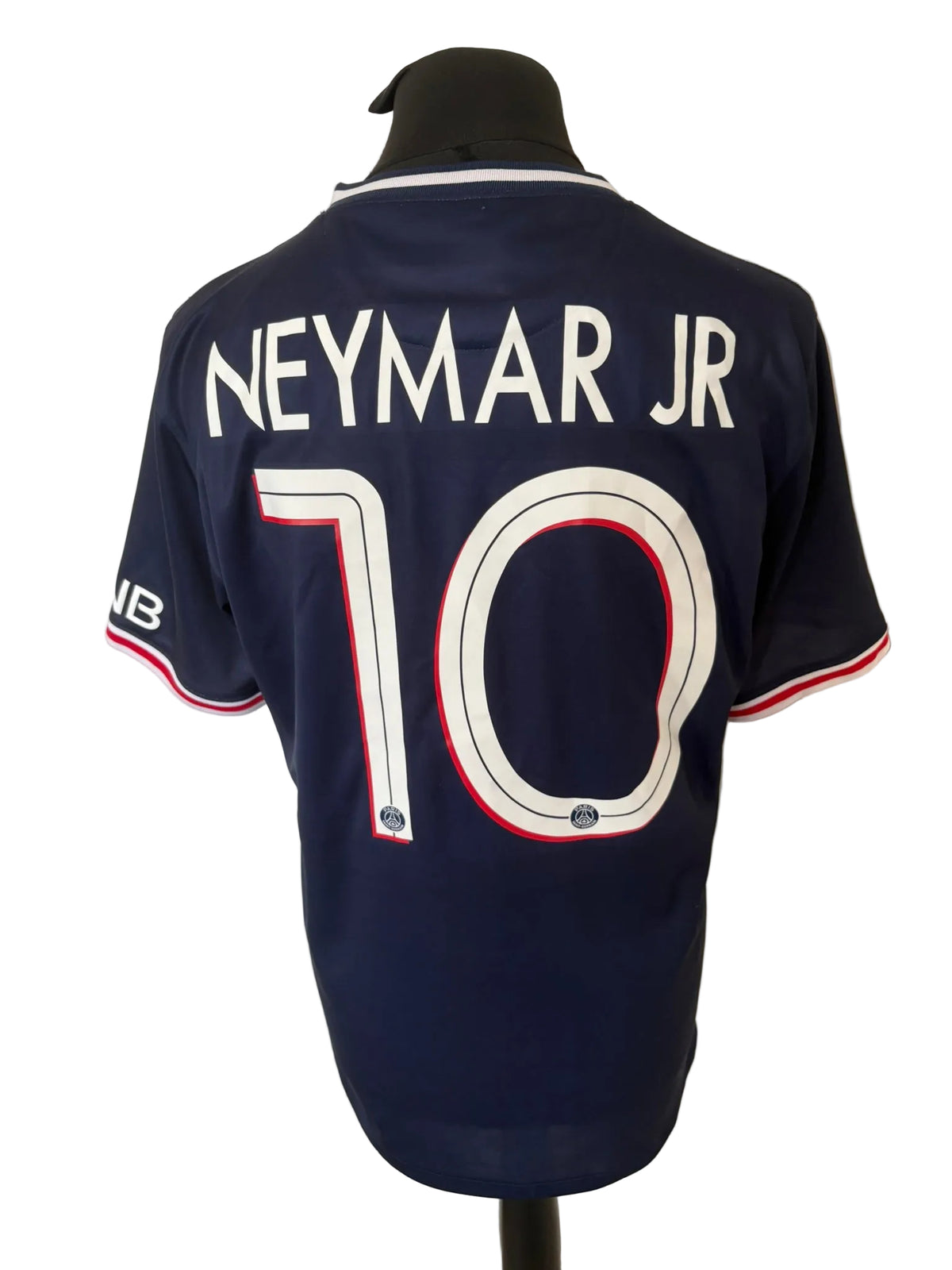 PSG, Paris Saint Germain 2020-21 home football shirt, navy, Large, Nike, Neymar, back