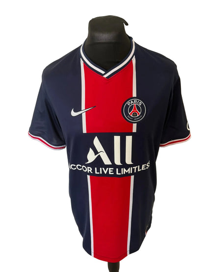 PSG, Paris Saint Germain 2020-21 home football shirt, navy, Large, Nike, Neymar, front