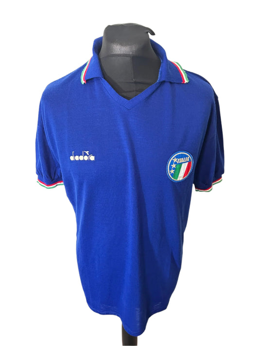 Italy 1986-91 Home Football Shirt Extra Large XL Diadora