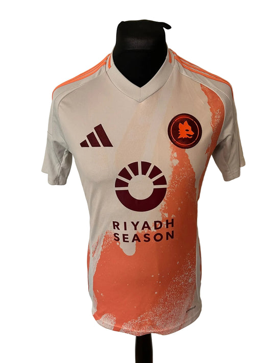 Roma 2024-25 away football shirt, white, small, Adidas, front