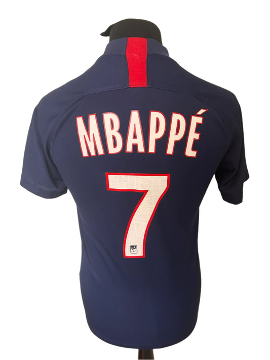 Paris Saint Germain PSG Kylian Mbappe 2019-20 Home Football Shirt Small Nike