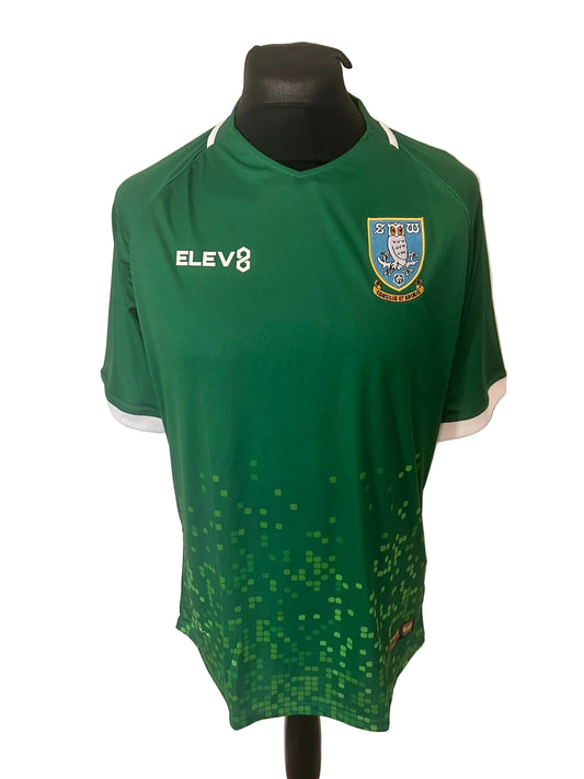 Sheffield Wednesday 2019-20 away football shirt, green, Extra Large, XL, Elev8, front