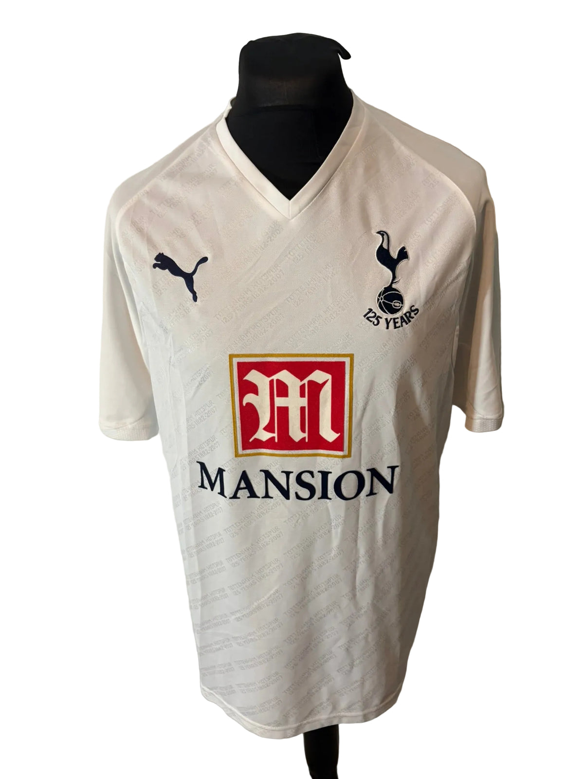 Tottenham Hotspur 2007-08 home football shirt, white, Extra Large, XL, Puma, Dimitar Berbatov, front