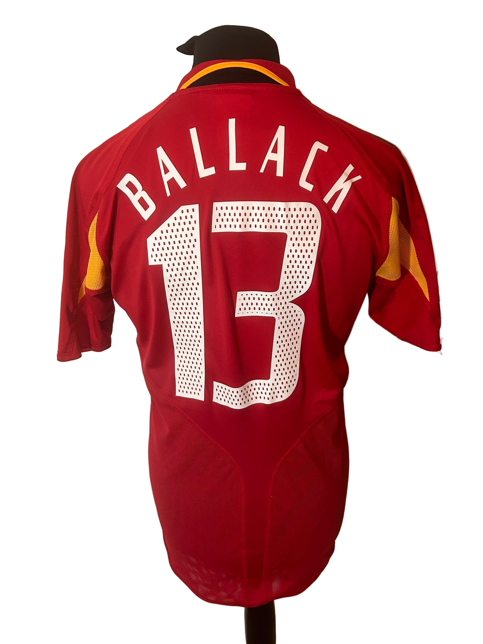 Germany 2004-06 third football shirt, adidas, small, red, Michael Ballack, back