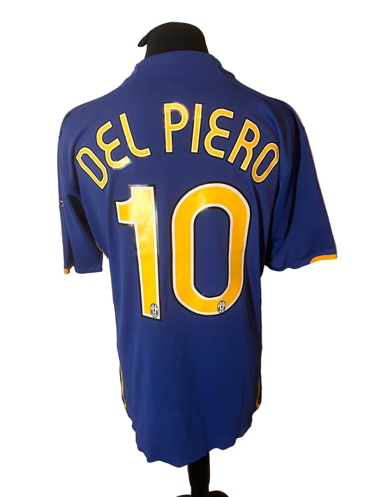 Juventus 2007-08 away football shirt, Nike, extra large, XL, blue, Alessandro Del Piero, back