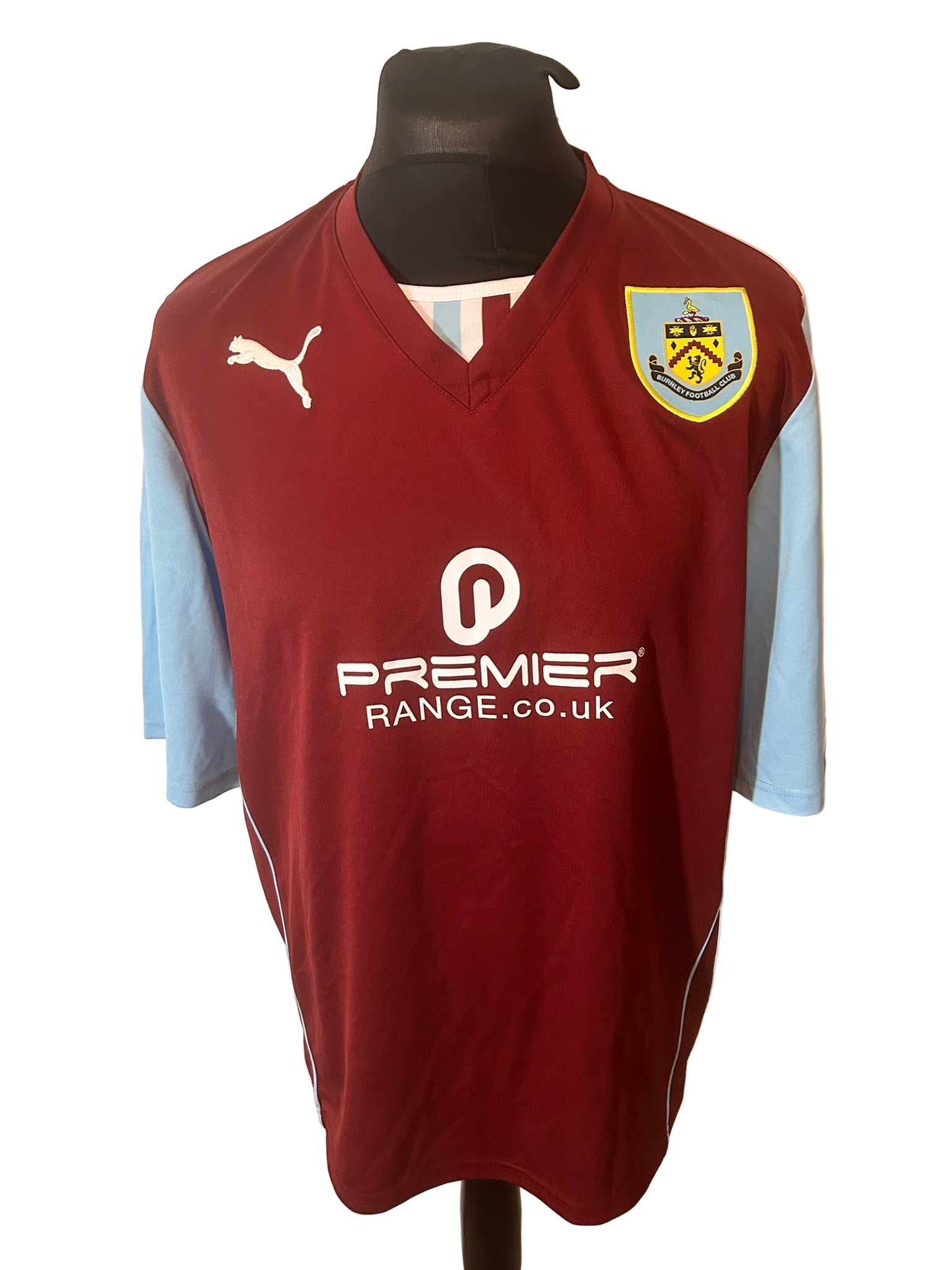 Burnley 2013-14 home football shirt, Puma, extra large, XL, claret, front
