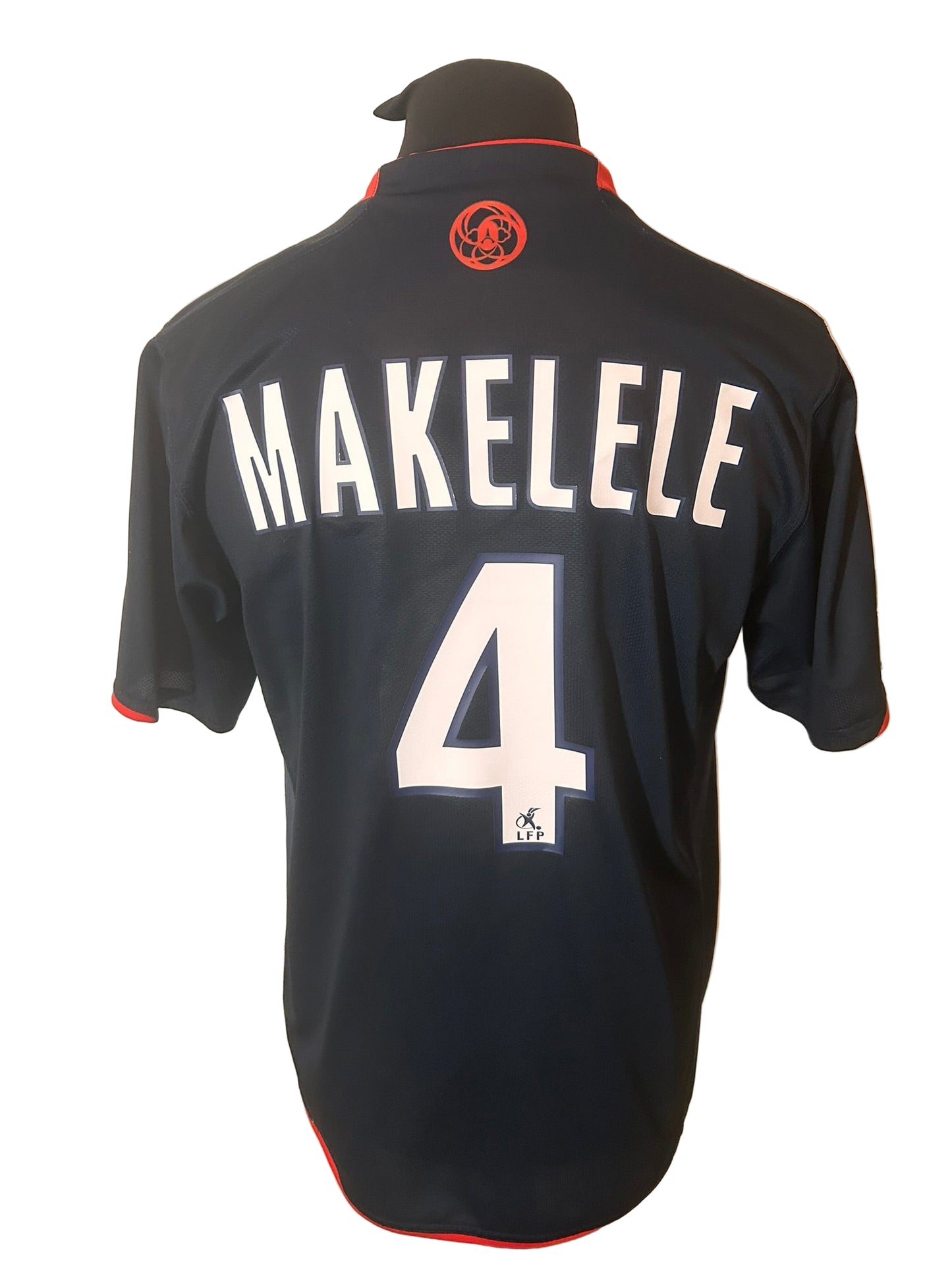 PSG, Paris Saint Germain 2007-08 home football shirt, Nike, medium, navy, Claude Makelele, back