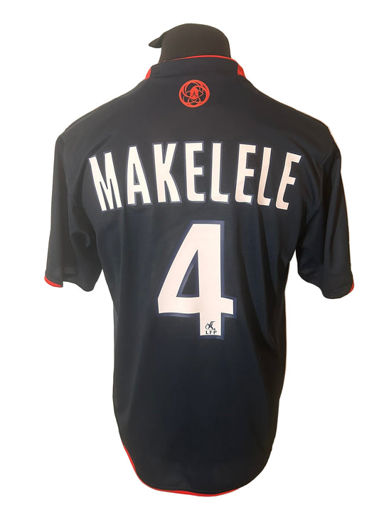 PSG, Paris Saint Germain 2007-08 home football shirt, Nike, medium, navy, Claude Makelele, back