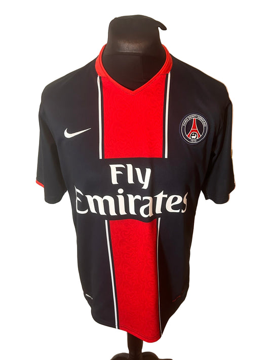 PSG, Paris Saint Germain 2007-08 home football shirt, Nike, medium, navy, Claude Makelele, front