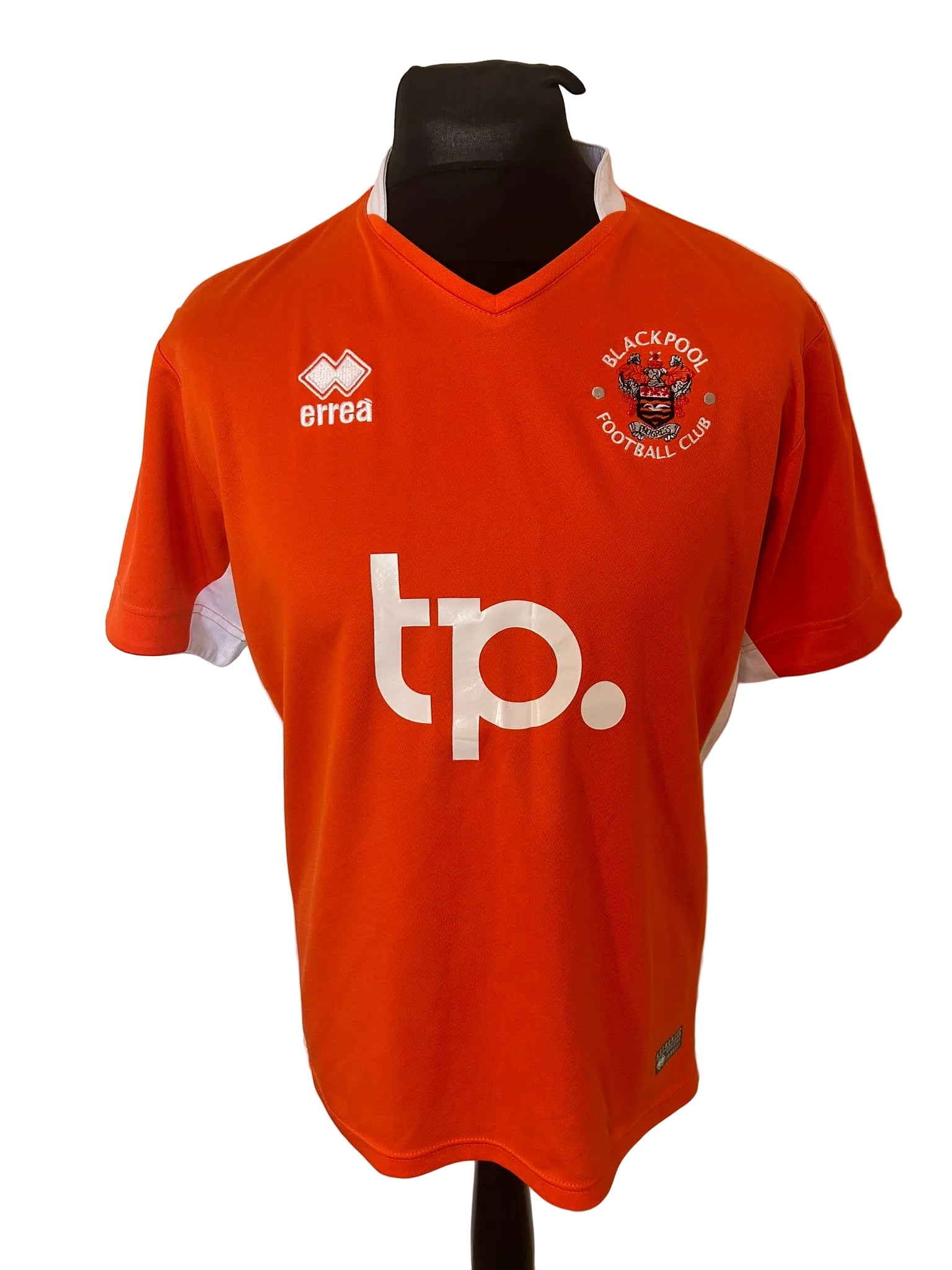 Blackpool 2016-18 home football shirt, orange, Large, Errea, front