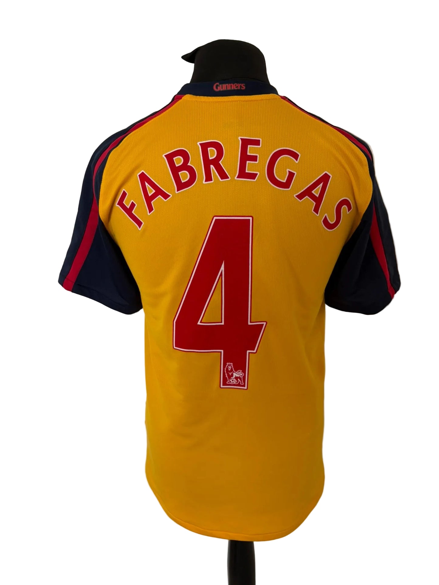 Arsenal 2008-09 away football shirt, yellow, small, Nike, Cesc Fabregas, back