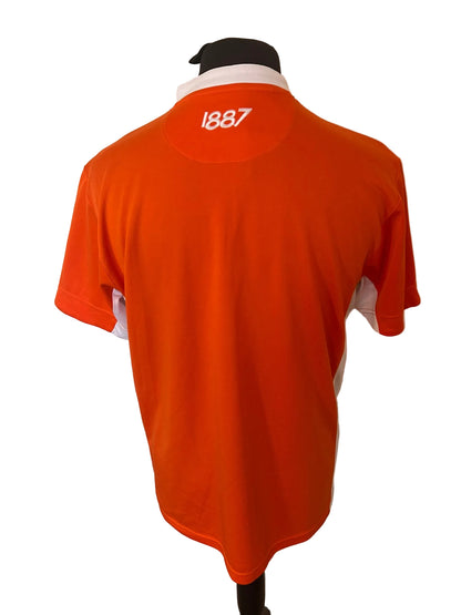 Blackpool 2016-18 home football shirt, orange, Large, Errea, back