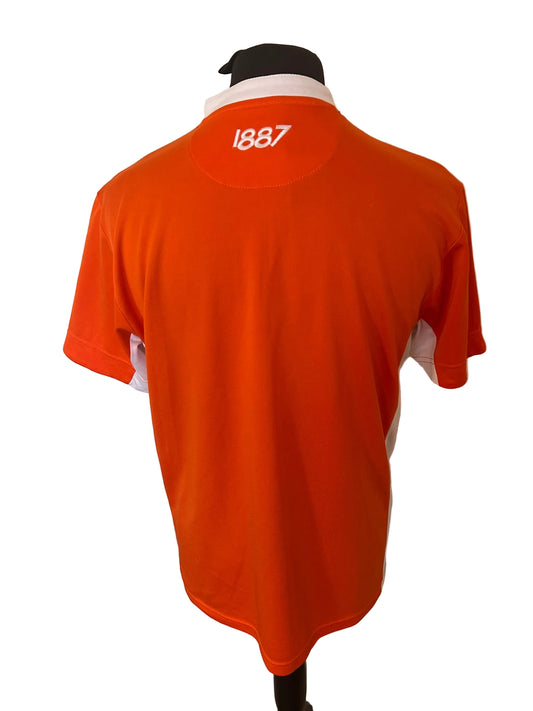 Blackpool 2016-18 home football shirt, orange, Large, Errea, back