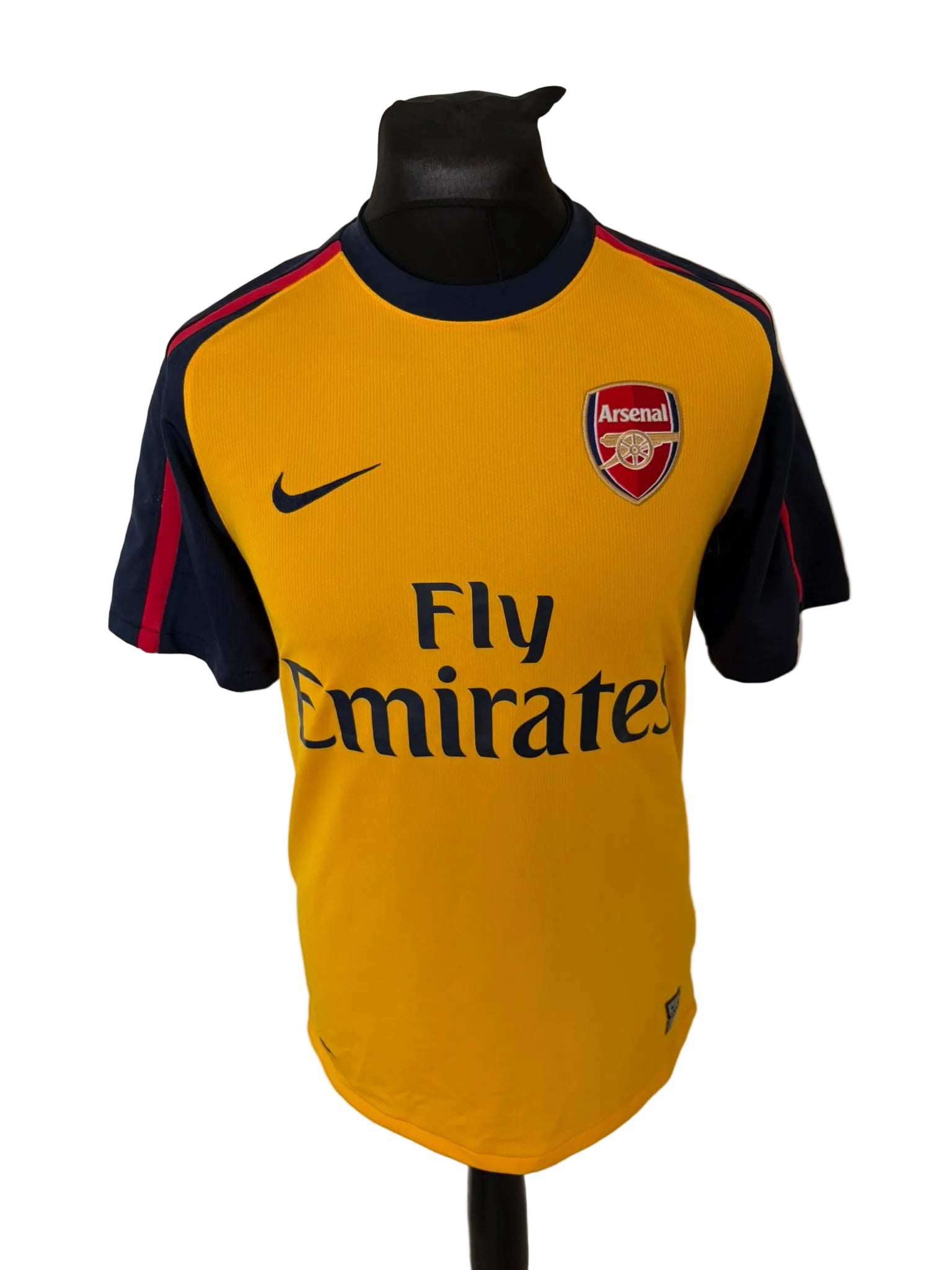 Arsenal 2008-09 away football shirt, yellow, small, Nike, Cesc Fabregas, front