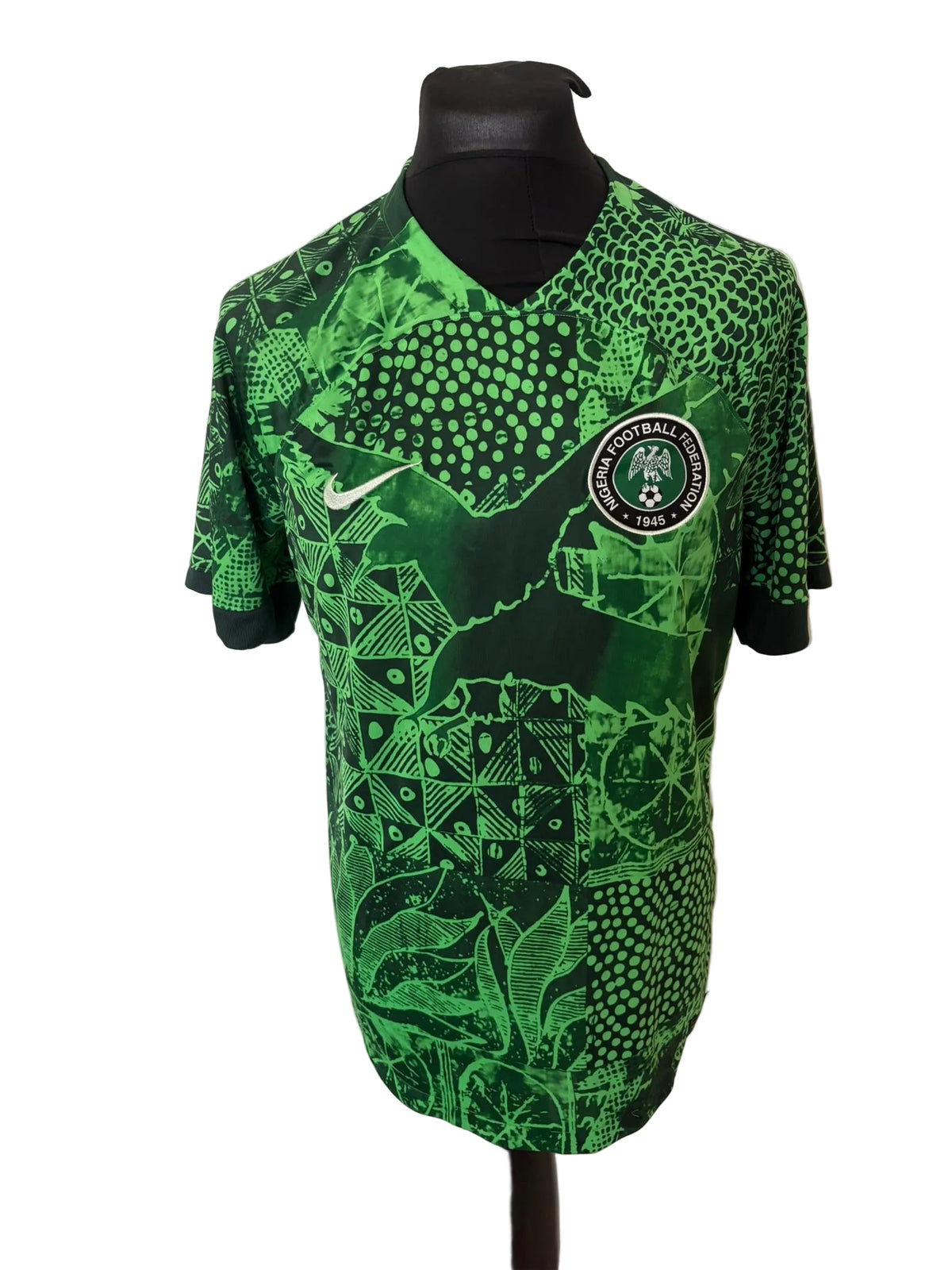 Nigeria 2022-23 home football shirt, green, Large, Nike, front