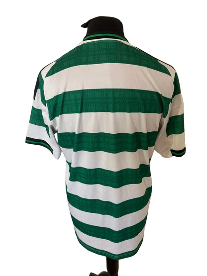 Celtic 2025-26 home football shirt, green and white, Large, Adidas, back