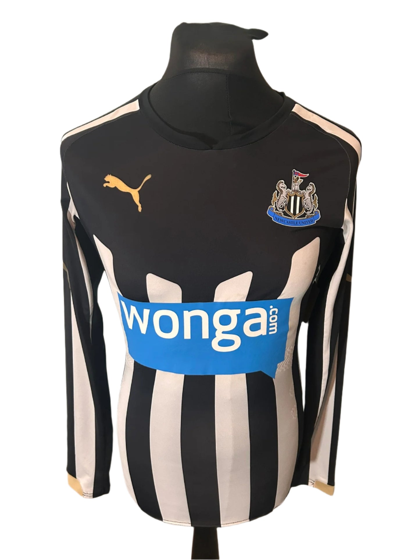 Newcastle United 2014-15 Home Shirt PLAYER ISSUE LONG SLEEVES Medium Puma