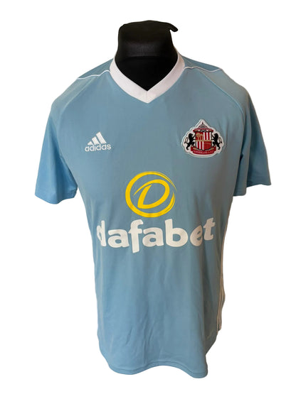 Sunderland 2017-18 away football shirt, blue, medium, Adidas, front