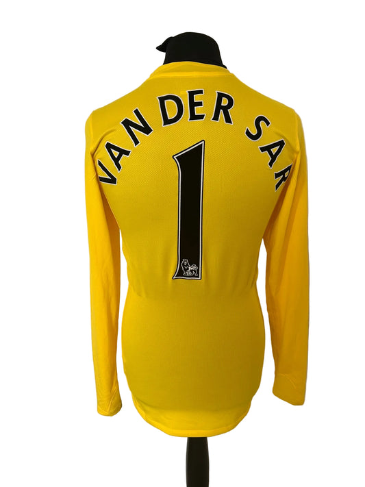 Manchester United 2008-09 goalkeeper football shirt, yellow, small, Nike, Edwin Van Der Sar, back