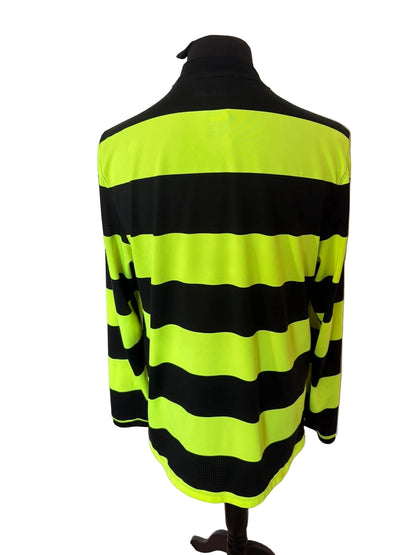 Celtic 2009-11 away football shirt, yellow and black, Large, Nike, back