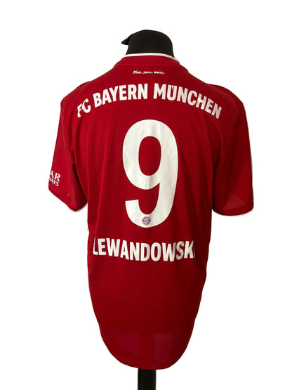 Bayern Munich 2020-21 home football shirt, red, Extra Large, XL, Adidas, Robert Lewandowski, back