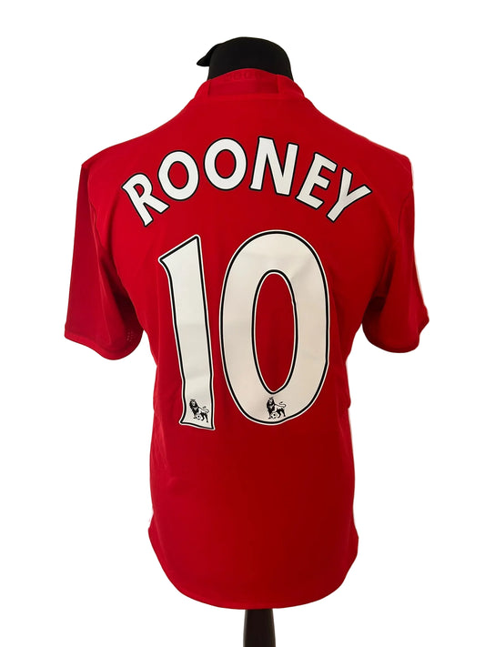 Manchester United 2016-17 home football shirt, red, medium, Adidas, Wayne Rooney, back