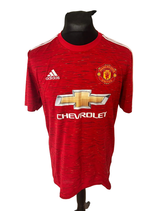 Manchester United 2020-21 home football shirt, red, Large, Adidas, Marcus Rasford, front