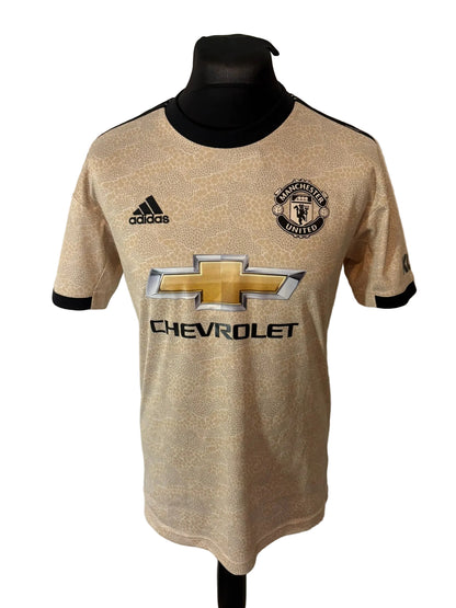 Manchester United 2019-20 away football shirt, beige, medium, Adidas, Marcus Rashford, front