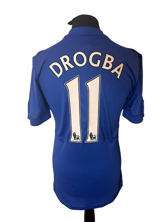Chelsea 2009-10 home football shirt, adidas, small, blue, Didier Drogba, back