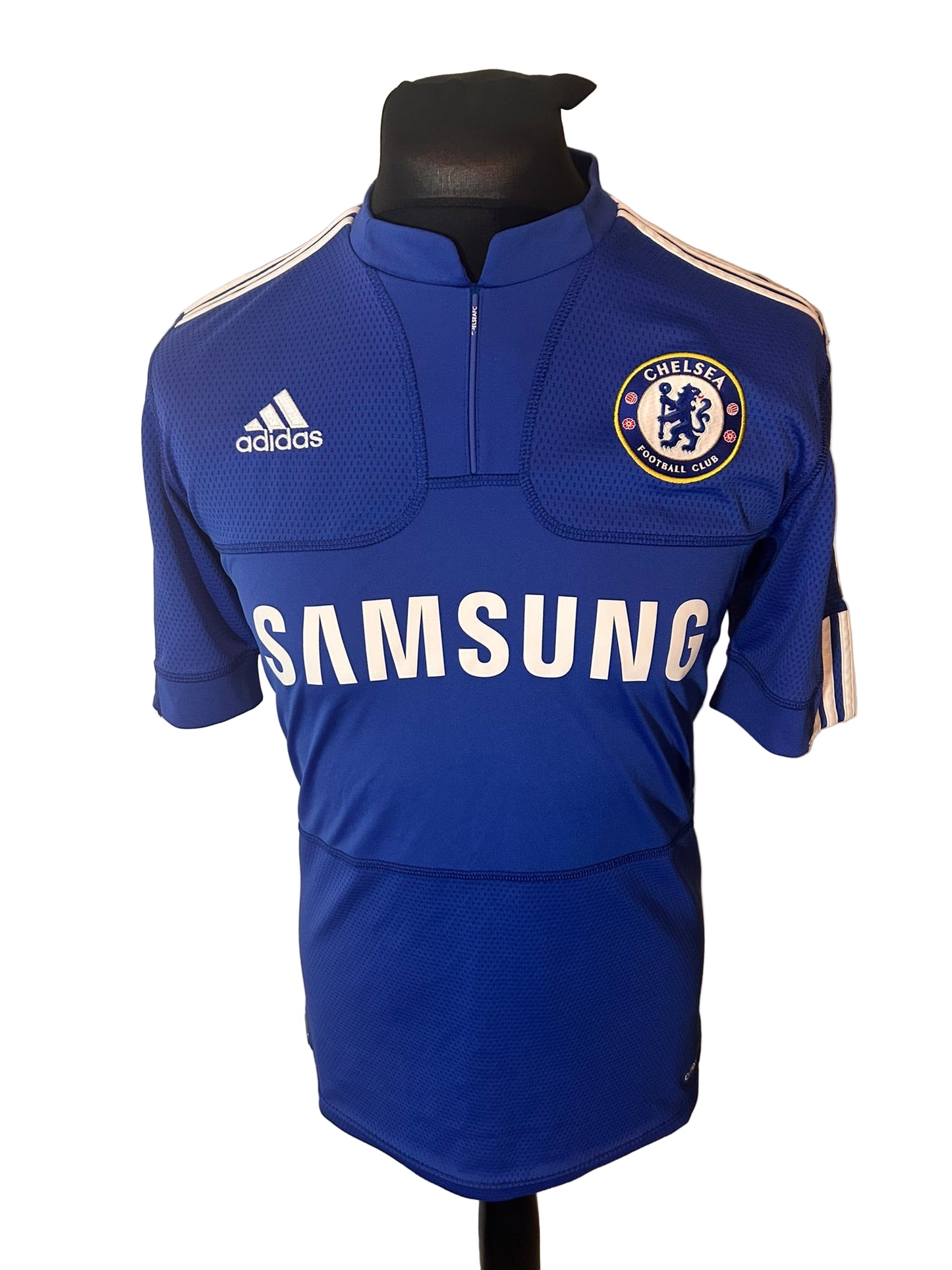 Chelsea 2009-10 home football shirt, adidas, small, blue, Didier Drogba, front