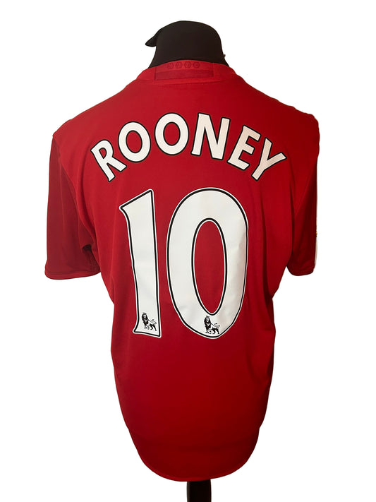 Manchester United 2016-17 home football shirt, adidas, large, red, Wayne Rooney, back