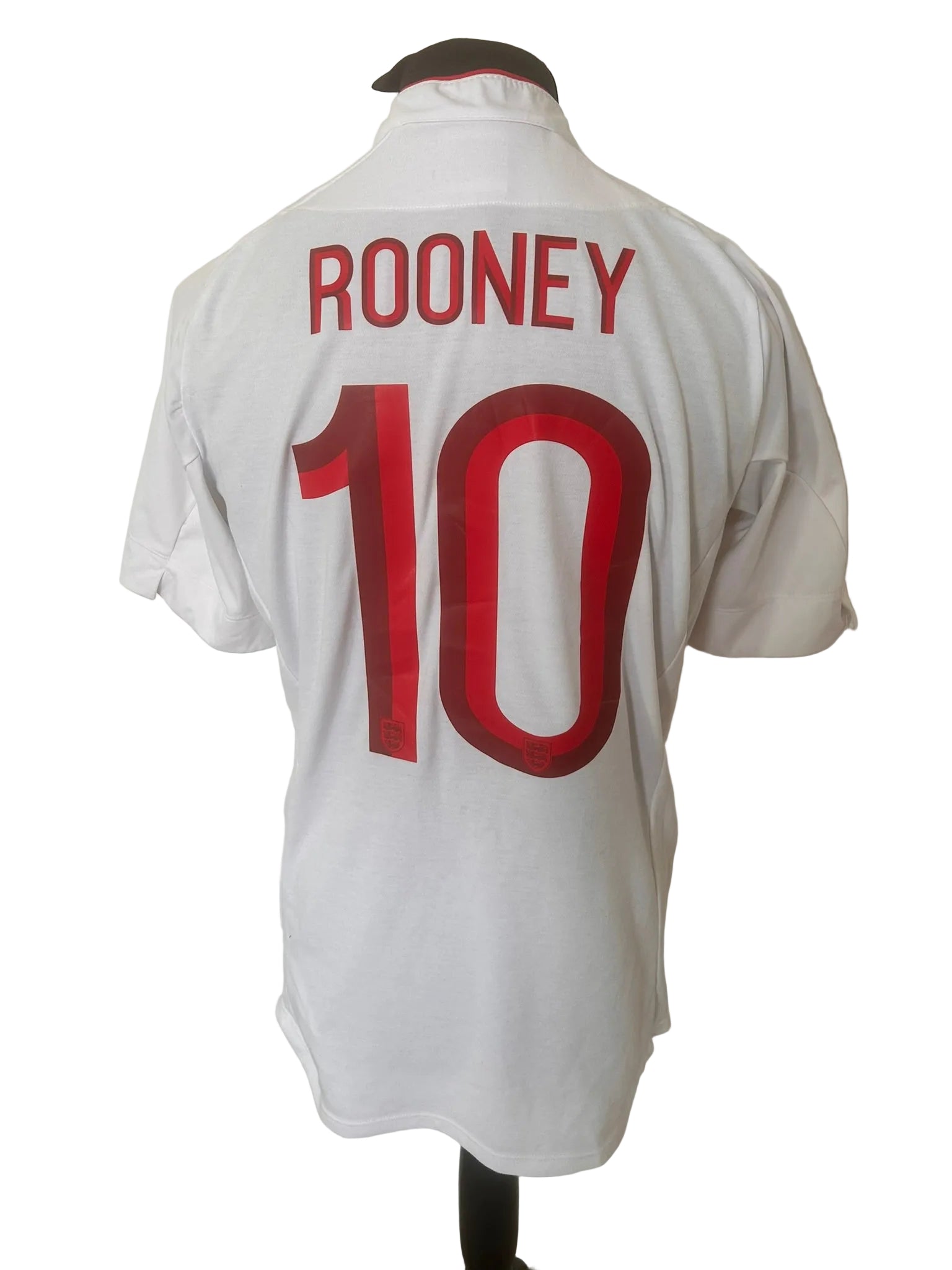 England 2012-13 home football shirt, white, Large, Umbro, Wayne Rooney, back