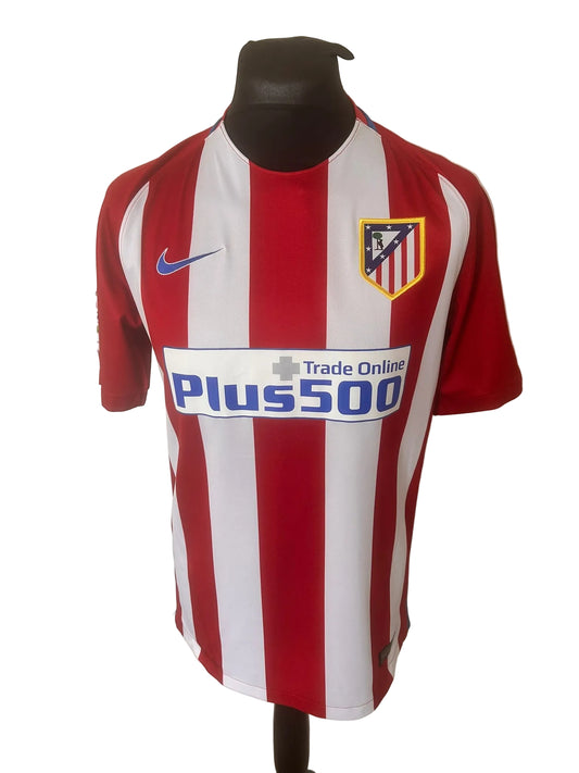 Atletico Madrid 2016-17 home football shirt, red and white, medium, Nike, front