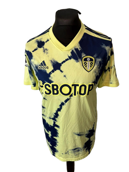 Leeds United 2022-23 away football shirt, yellow, medium, Adidas, Willy Gnonto, front