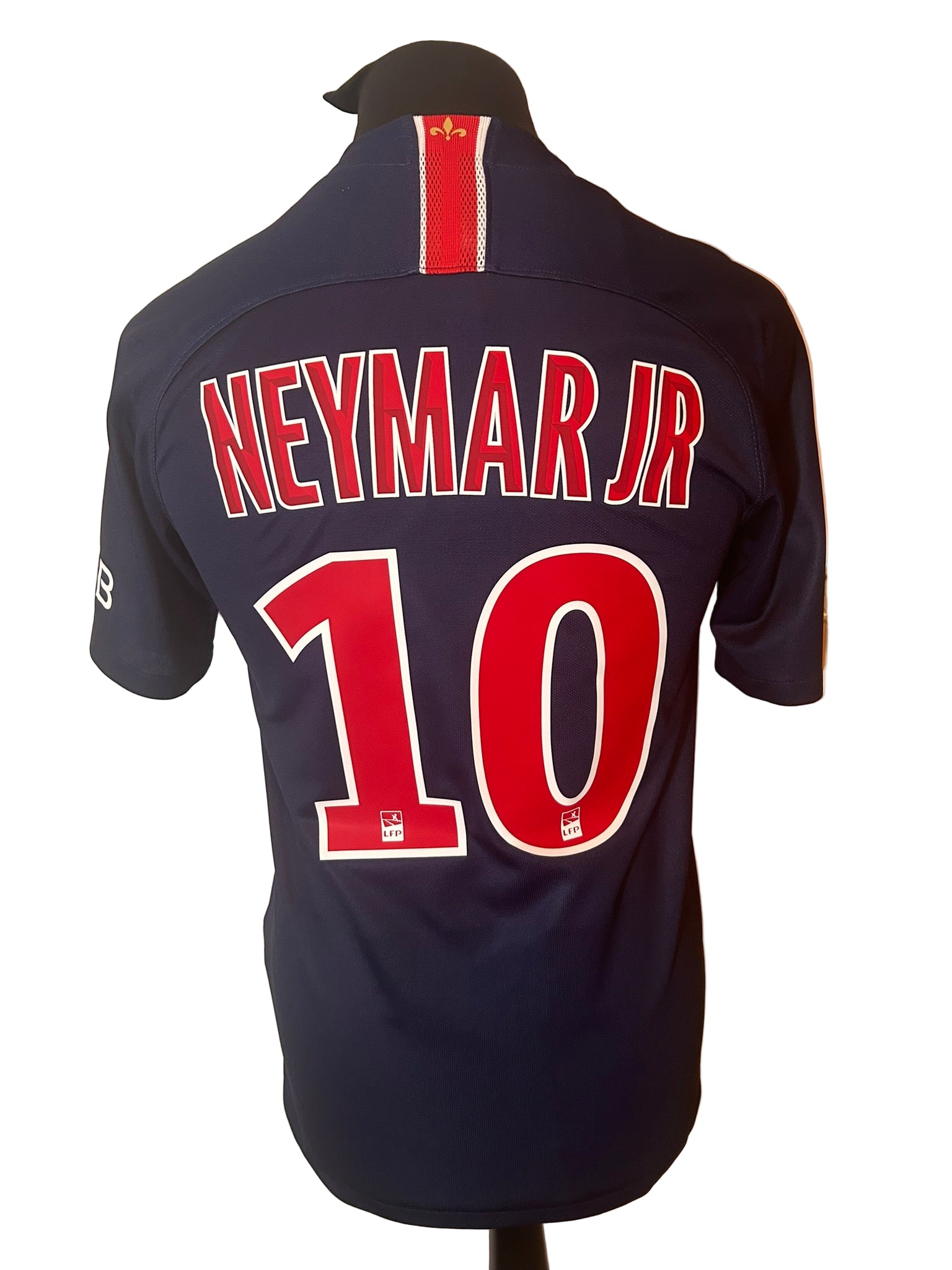 PSG, Paris Saint Germain 2018-19 home football shirt, Nike, small, navy, Neymar, back